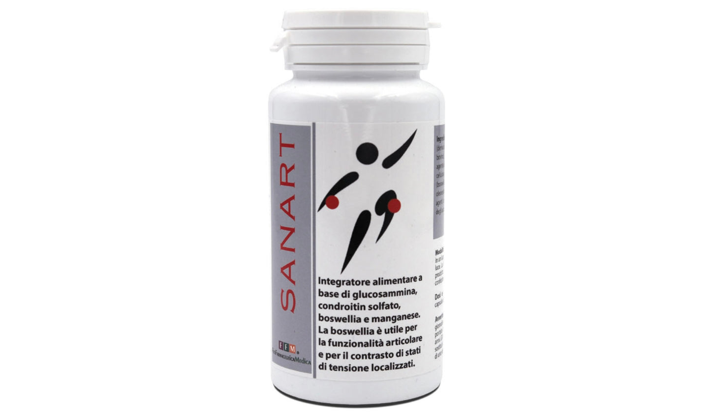 SANART – Integratore alimentare a base di glucosammina, condroitin solfato, boswellia e manganese 60 capsule