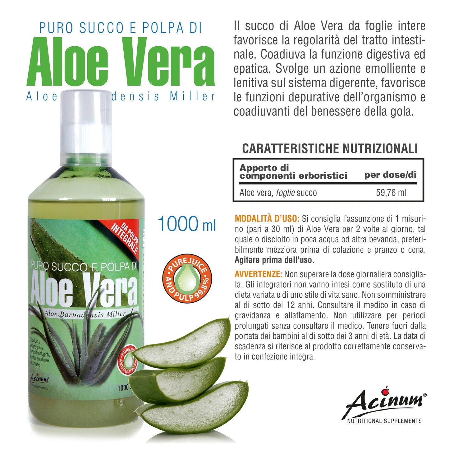 Aloe Vera Acinum 1000ML