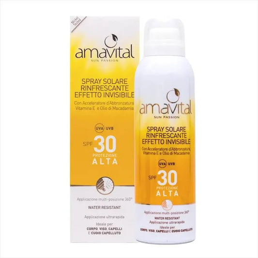 Spray Solare Effetto Invisibile spf 30, 150ml - Amavital Sun Passion